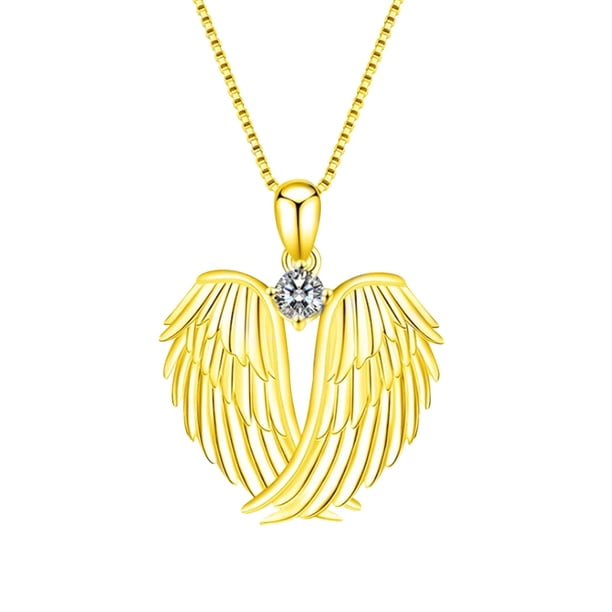 Collar para mujer, joyería para mujer, joyería para mujer, collar de ángel, colgante de ángel, collar con piedra de nacimiento para mujer, joyería, collar con piedra de nacimiento