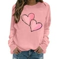 thumbnail image 5 of Fewfanhot Women's Clothing Valentines Shirts Women Plaid Love Heart Valentine's Sweatshirts Blouse Tops, 5 of 9