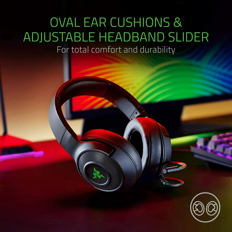  Razer Kraken X Ultralight Gaming Headset: 7.1 Surround Sound -  Lightweight Aluminum Frame - Bendable Cardioid Microphone - for PC, PS4,  PS5, Switch, Xbox One, Xbox Series X