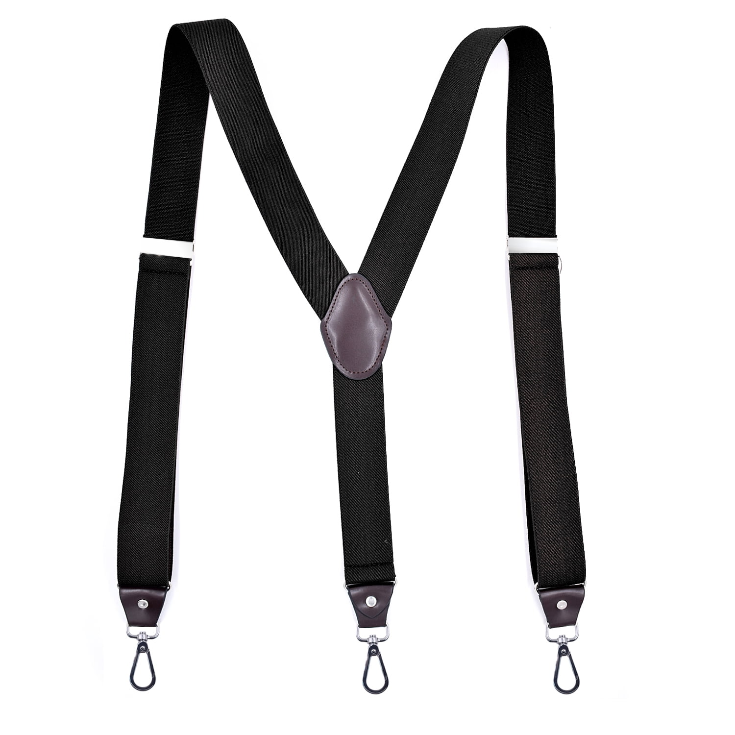 Hook Suspenders for Men Swivel Hooks 1.38 Inch Adjustable Elastic Retro