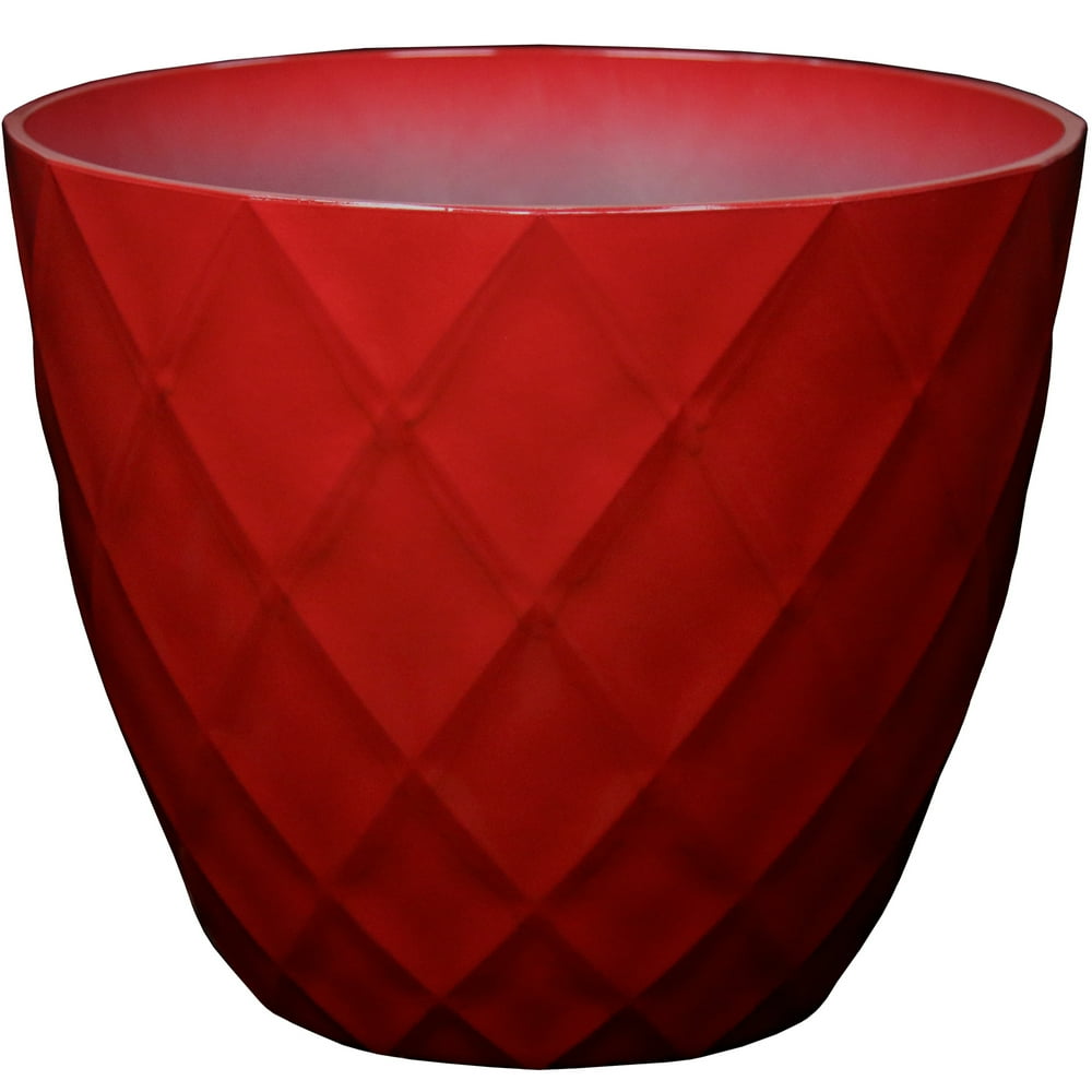 Better Homes & Gardens Avila 16 inch Round Planter, Red