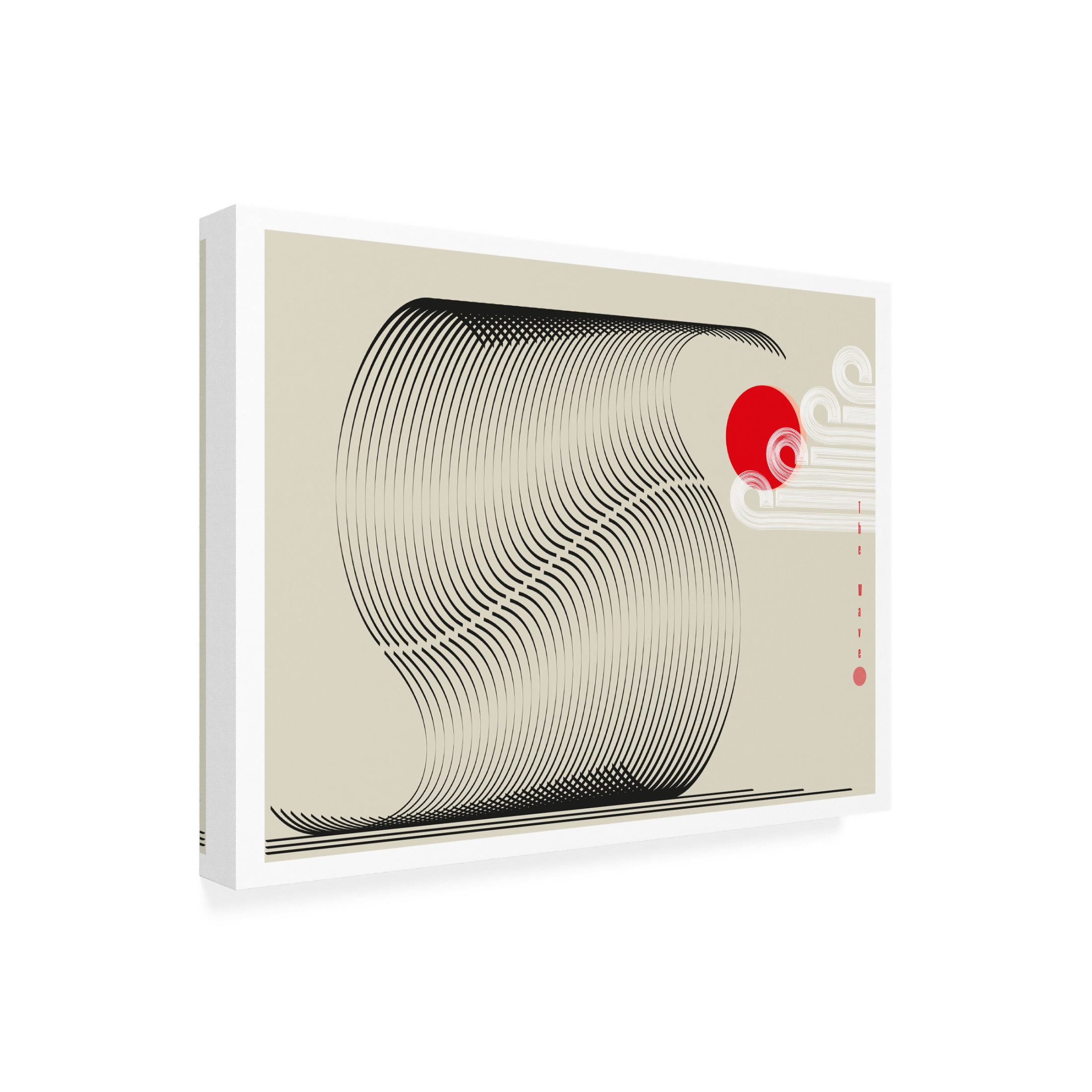 Trademark Fine Art Frances Collett  The Wave Biscuit Black Canvas Wall Art