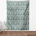 thumbnail image 4 of Ambesonne Nature Fabric by the Yard Upholstery, Abstract Floral Silhouettes, 2 Yards, Pale Sage Green Ivory, 4 of 5