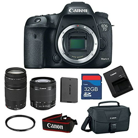 Canon EOS 7D Mark II 20.2MP CMOS Digital SLR Camera with EF-S 18-55mm f/3.5-5.6 IS STM Zoom Lens & EF 75-300mm f/4-5.6 III Zoom