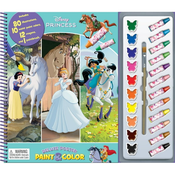 Deluxe Poster Paint & Color Disney Princess (New) Deluxe Poster Paint & C, (Paperback)