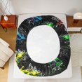 thumbnail image 4 of Erosebridal Race Car Fitted Sheet Full, Colorful Bed Set, Splatter Color 3 Pieces 1 Fitted Sheet and 2 Pillowcases, 4 of 6