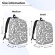thumbnail image 2 of Disketp Snake print Canvas Backpack Lightweight Travel Daypack Student Rucksack Laptop Backpack-, 2 of 5