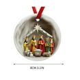 thumbnail image 3 of PuSpu Home Decor Christmas Round Acrylic Hanging 8cm Nativity Scene Hanging Ornaments Transparent Colored Acrylic Holiday Decorations Christmas Tree Door And Window Pendants Holiday Products, 3 of 6