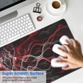 thumbnail image 4 of Black Bottom White Red Gray LinesLine Theme&nbsp;desk Mouse Padwaterproofwashable&nbsp;for Office Home Work GamingmousepadsRubber Base Mousepad with Stitched Edges 31.5x11.8inches, 4 of 7