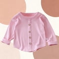thumbnail image 5 of Girls Cardigan Pink Ribbed Knit Long Sleeve Button Front Stretchy Soft for Kids Little Kid Big Kid,Size 2-3 T, 5 of 9