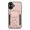 Rosegold, variant on Premium PU Leather for iPhone 16 Card Slots Wallet Back Case, Classic with Ring Kickstand Magnetic Button Stylish Drop Protection Phone Case Cover for iPhone 16, Rosegold