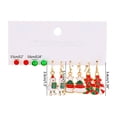 thumbnail image 2 of Xihbxyly Juego de Aretes Navideños, Diseño de Papá Noel y Árbol de Navidad, Estilo Goteante, Hermosa Joyería Navideña, Regalo Perfecto para Mujeres, Ideal para Fiestas Navideñas, Material de Aleación, 2 of 4