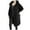 Black, variant on KIHOUT Spring Winter Warm Coat Women's Solid Color Button Pocket Recreational Hooded Long Sleeve Windbreaker Coat Tops,Size S-5XL
