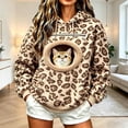thumbnail image 2 of TGPMGRZ Pet Pouch Hoodie for Women Leopard Print Cat Pouch Warm Hooded Sweatshirt, 2 of 5