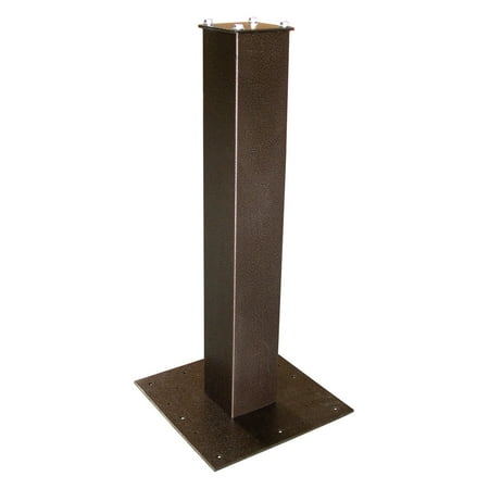 Leather Mail Plate - Mail Boss 27 in. Surface Mount Post with Base Plate