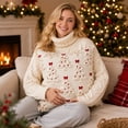thumbnail image 3 of Christmas Pillow Covers 18x18 inch, Christmas Decorations Bows Xmas Tree Throw Pillow Cases Soft Plush Faux Fur Wool Pillow Covers Winter Holiday Decor for Sofa Living Room.White, 3 of 5