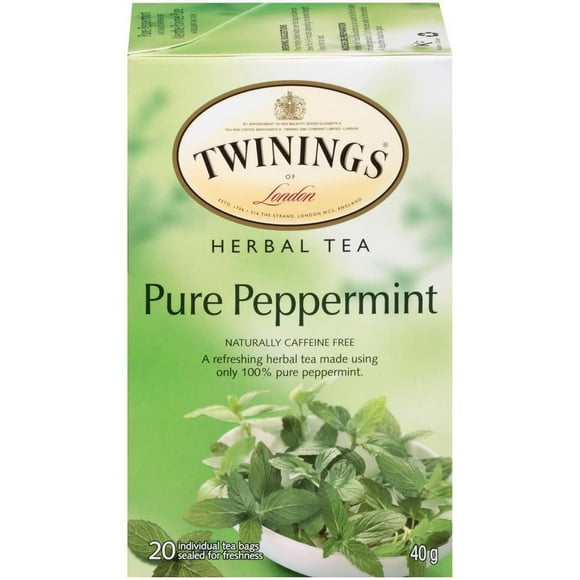 Twinings Pure Peppermint Herbal Tea, Pack of 20 Tea Bags