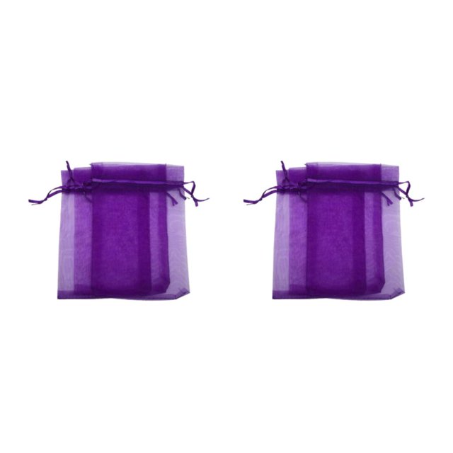 Qarigey Bolsa con cordón portátil de 100 piezas, bolsa para regalos y bodas, bolsas para fiestas, cuerdas, ocupación pequeña, morado Morado oscuro 9*12cm 2Conjunto