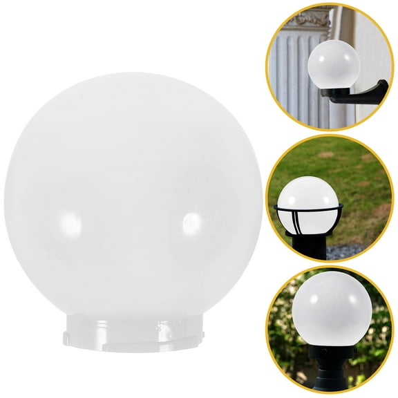 Pawsdot Outdoor Globe Light Fixture Round Plastic Outdoor Light Cover 1Pack
