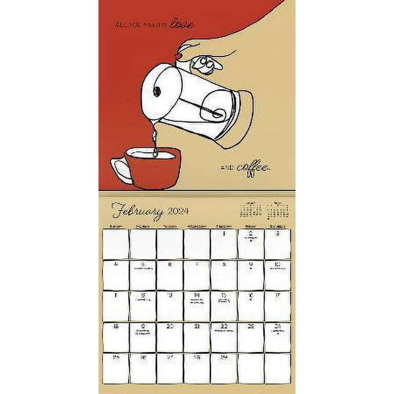 Trends International 2024 Coffee Wall Calendar