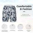 thumbnail image 6 of Picia Hawaiian Style pattern Mens Swim Trunks with Compression Liner Stretch Beach Shorts Quick Dry with Zipper Pockets No-Chafing Board Shorts-XX-Large, 6 of 9