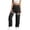 Grey, variant on Women’S Mid Rise Wide Leg Straight Jeans, Cut Out Rhinestone Trim Casual Trousers, Soft Denim Fashion Streetwear Pants, 1 Piece, Sizes S Through XXXL