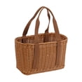 thumbnail image 2 of Cesta tejida a mano, cesta de picnic multifuncional para compras, balcón Pequeño, 2 of 8
