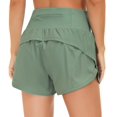 thumbnail image 1 of Womens High Waisted Running Shorts Quick Dry Athletic Workout Shorts with Mesh Liner Zipper Pockets, 1 of 15