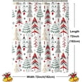thumbnail image 6 of Christmas Shower Curtain, Colorful Christmas Tree Shower Curtains for Bathroom, Red Green Winter Holiday Shower Curtain, Merry Christmas Xmas Pine Fabric Cloth Bath Decor Curtain, 72x72 Inch, 6 of 6