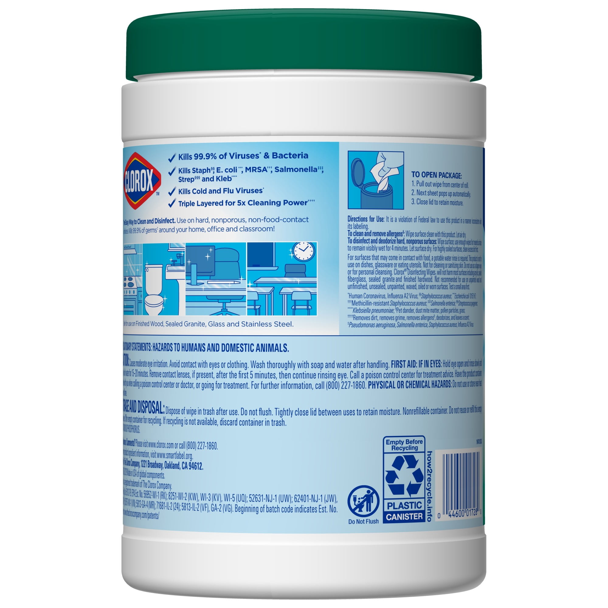 Clorox Disinfecting Wipes, Bleach Free Cleaning Wipes - Fresh Scent - 105 ct