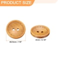thumbnail image 2 of Botón de costura de madera Uxcell de 30 piezas 36L 7/8" (23 mm) botones redondos de repuesto de madera con 2 agujeros para costura de ropa, almohada, manualidades de bricolaje, decoración, naranja, 2 of 7