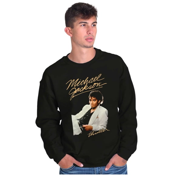 Michael Jackson MJ Thriller Album Graphic Pullover Crewneck Sweatshirt Brisco Brands S