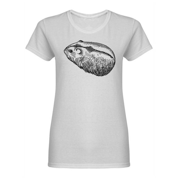 Hamster Sketch Laid Down Shaped Tee Women's -Image by Shutterstock
