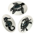 thumbnail image 3 of Beach Wall Decor, Metal Coastal Ocean Tropical Decor, Sea Turtle Crab Seahorse, Beach Themed Decoration for Bathroom Bedroom Fence Home Indoor Outdoor, Nautical Tropical Decor, Wall Art 10 inch 3 Pac, 3 of 7