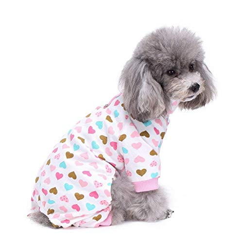 S-Lifeeling Puppy Clothes Dog Coat Jumpsuit Comfy Dog Pajamas Dog Shirt Stripes Pet Dog Clothes 