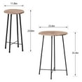 Small Bar Table and Chairs, Round Bistro Sets with 2 barstools, 3Piece