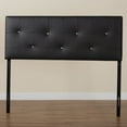thumbnail image 5 of Baxton Studio Dalini Faux Leather Tufted Full Panel Headboard, Black, 5 of 9