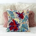 thumbnail image 2 of Hawaii Floral Duo Indoor/Outdoor Pillow with Removable Cover in White Blue Red18x18, 2 of 5