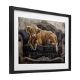 thumbnail image 2 of Stupell Industries Art Deco Cozy Couch Highland Cow Black Framed Print Under Glass, 20 x 14, by Tina LeCour, 2 of 8