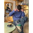 thumbnail image 4 of Chandail Décontracté Jaune à Demi-Col Roulé pour Hommes Mode Manches Longues à Franges Tricoté pour Automne Chandail Tricoté Manches Longues Paresseux, 4 of 7
