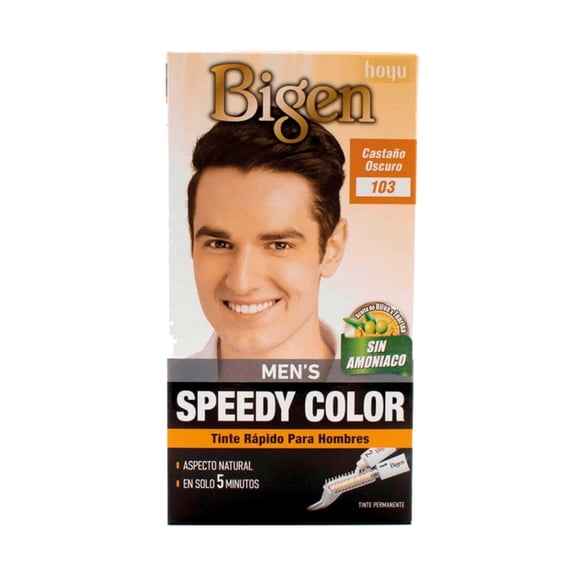 Tinte para cabello Bigen Men´s speedy color castaño oscuro 103