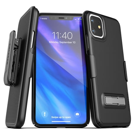 Encased iPhone 11 Belt Clip Case with Kickstand (2019 Slimline) Ultra Thin Cover with Holster -
