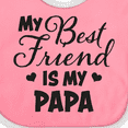 thumbnail image 4 of Inktastic My Best Friend is My Papa with Hearts Boys or Girls Baby Bib, 4 of 4