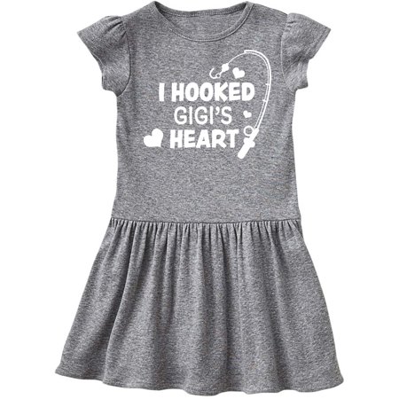 

Inktastic I Hooked Gigi s Heart with Fishing Rod Gift Toddler Girl Dress