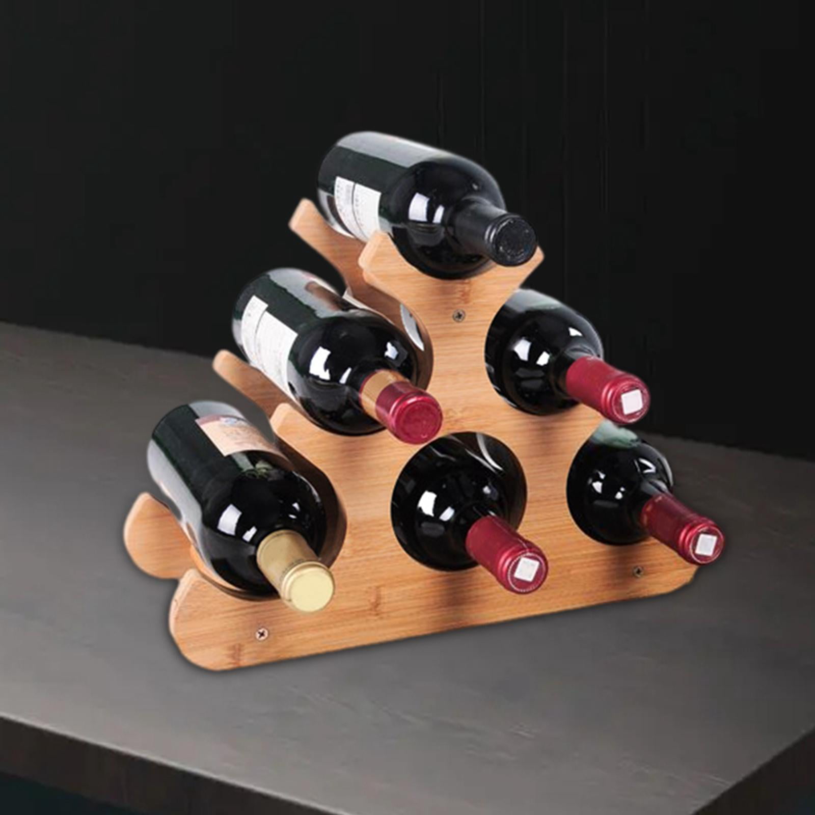 Pantry Cabinet Black etc BestValue Go 7 Bottles Free Standing Metal Wine Rack Tabletop Wine Storage Holders Stands,Perfect for Bar Kitchen Countertop Tabletop 