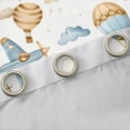thumbnail image 4 of Homewish Retro Cartoon Airplane Black Out Curtains,Hot Air Balloon Curtains Pack of 2 (42x63 Each),White Blue Brown Bedroom Curtains For Boys Kids,Super Cozy Room Decor, 4 of 6