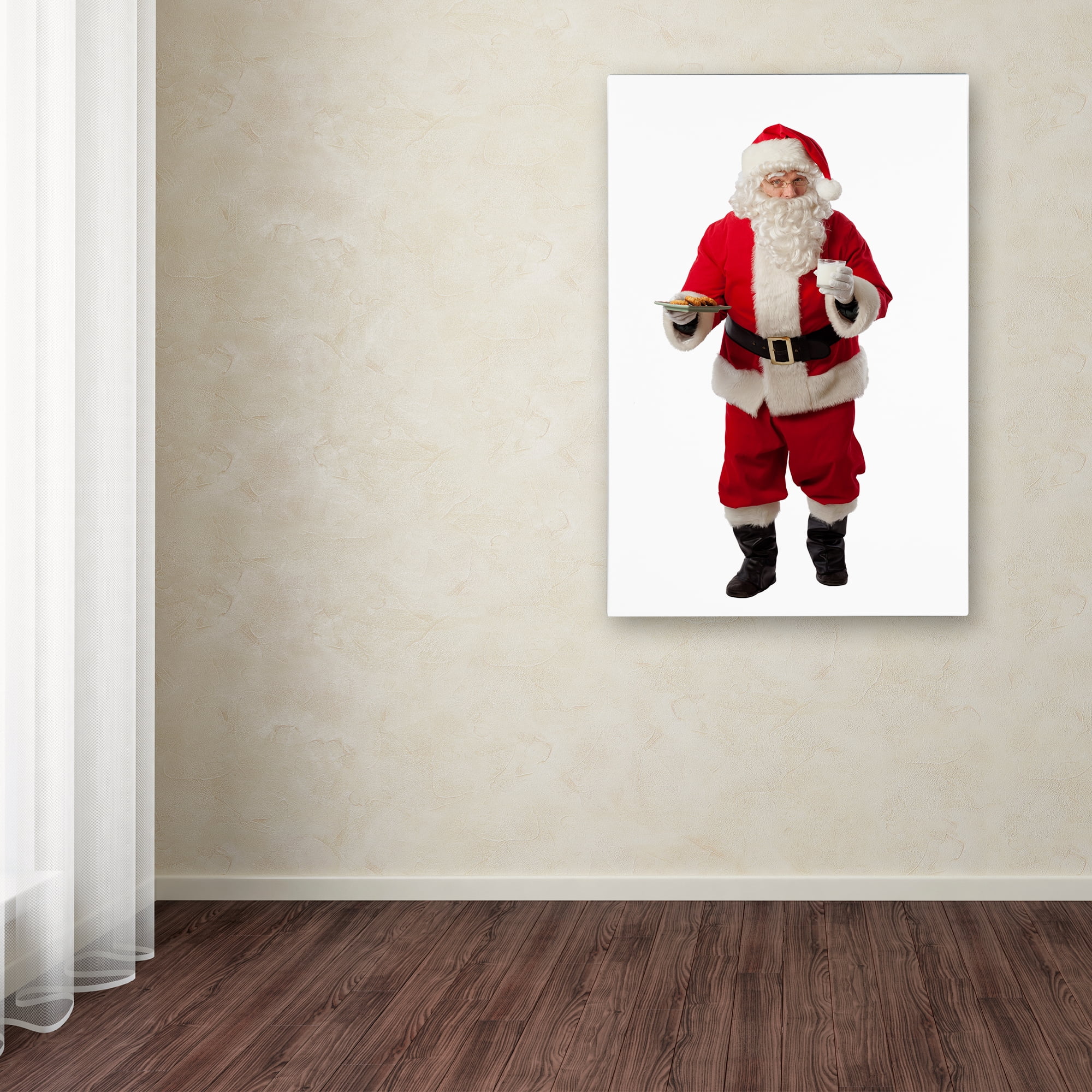 Trademark Fine Art 'Santa-milk&cookies-10067' Canvas Art by Ed Wheeler