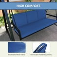 thumbnail image 5 of Outsunny Steel Porch Swing with Canopy, Blue, 5 of 10
