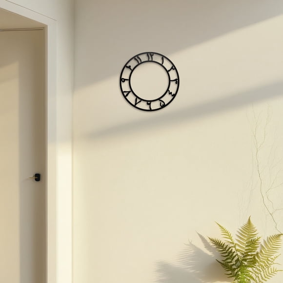 UPGRATOR 2Pcs Round Acrylic Mirror Clock Face Stickers Peel and Stick Wall Clock Decal for Office