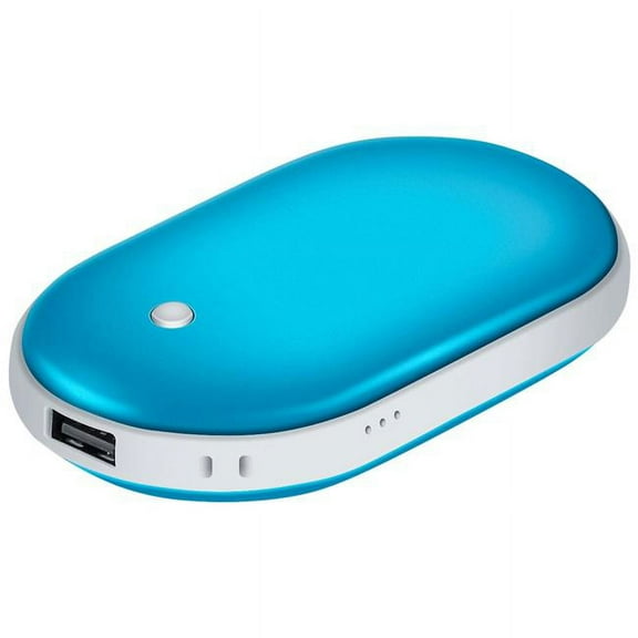 Fresh Fab Finds  5000mAh Portable Hand Warmer & Power Bank - Rechargeable, Double-Sided Heating, Pocket Size